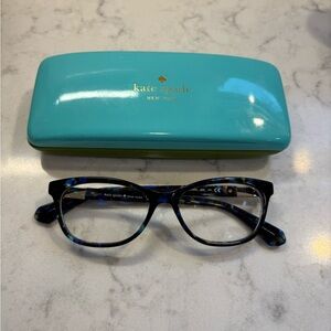 Kate Spade Blue Glasses with Turquoise Case